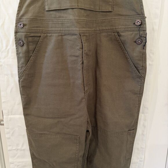 NWOT REI Co-op Trailsmith Overalls Women's Medium 32L Olive Green Canvas Work - Picture 4 of 14